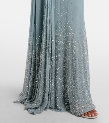 Halo embellished draped silk gown | The New Arrivals Ilkyaz Ozel