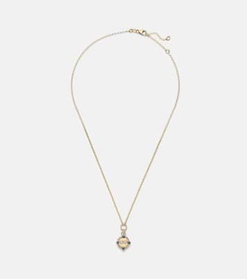 Collana Infinite Gratitude in oro 18kt con diamanti e zaffiri | FoundRae
