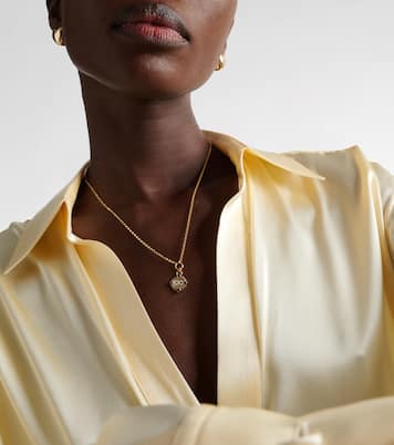 Collana Infinite Gratitude in oro 18kt con diamanti e zaffiri | FoundRae