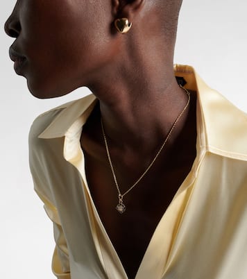 Collana Infinite Gratitude in oro 18kt con diamanti e zaffiri | FoundRae