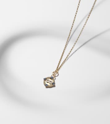 Collana Infinite Gratitude in oro 18kt con diamanti e zaffiri | FoundRae