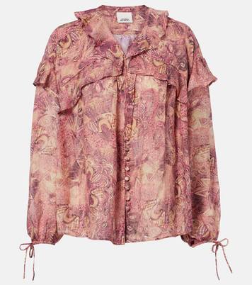 Charis printed ruffled silk blouse | Isabel Marant