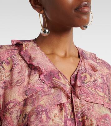 Charis printed ruffled silk blouse | Isabel Marant