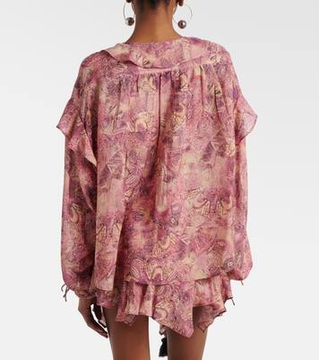 Charis printed ruffled silk blouse | Isabel Marant