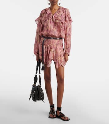 Charis printed ruffled silk blouse | Isabel Marant