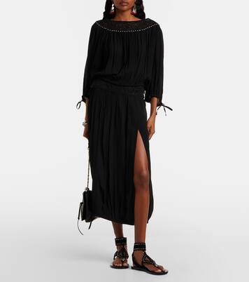 Nelida guipure lace-trimmed silk blouse | Isabel Marant