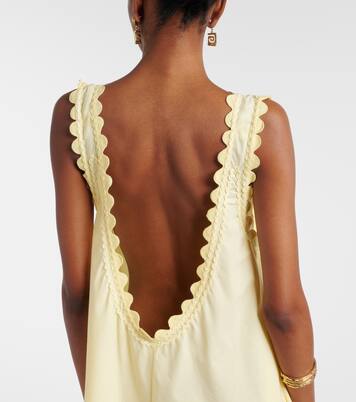 Abito corto in popeline di cotone con ricamo | Juliet Dunn