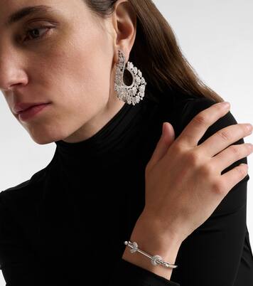 Chakra Icon 18kt white gold bracelet with diamonds and quartz | Ananya