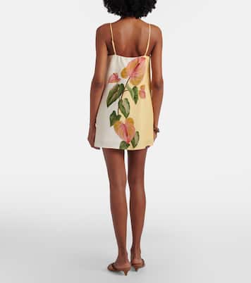 Anturium Golden linen minidress | Farm Rio