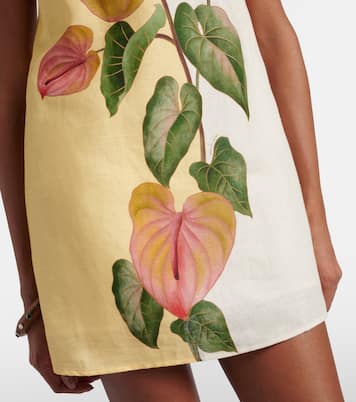 Anturium Golden linen minidress | Farm Rio