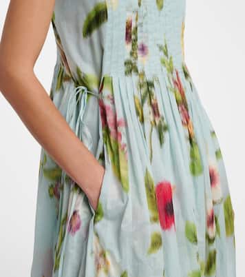 Belted floral voile maxi dress | Oscar de la Renta