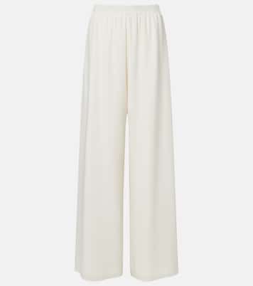 Silk-blend georgette wide-leg pants | Oscar de la Renta