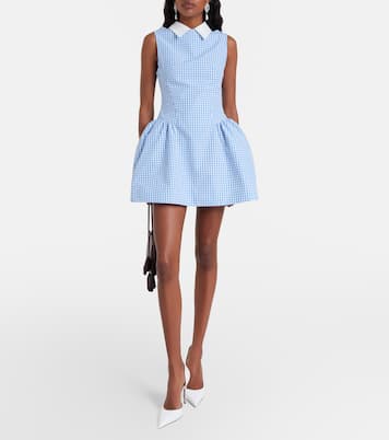Gingham cotton minidress | Shushu/Tong
