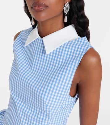 Gingham cotton minidress | Shushu/Tong