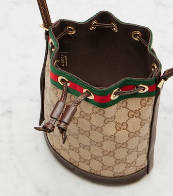 Web Stripe Mini GG canvas bucket bag | Gucci