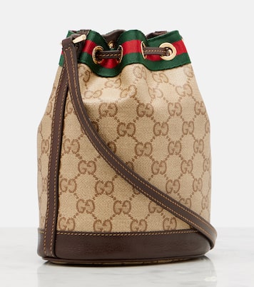 Web Stripe Mini GG canvas bucket bag | Gucci