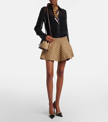 Web Stripe Mini GG canvas bucket bag | Gucci