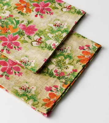 Potamia set of 2 floral linen napkins | The House of Lyria