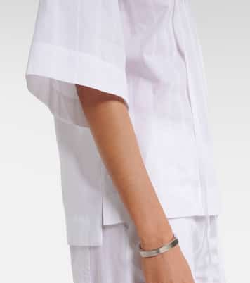 Sofi tie-neck cotton poplin top | Loulou de Saison
