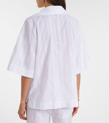 Sofi tie-neck cotton poplin top | Loulou de Saison