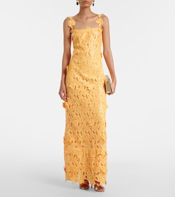 Marenna broderie anglaise sequined gown | Simkhai