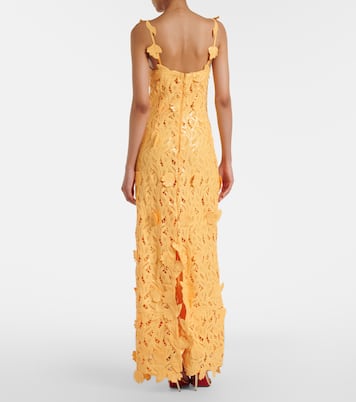 Marenna broderie anglaise sequined gown | Simkhai