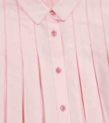 Ambre pleated cotton and silk blouse | Loro Piana Kids