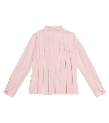 Ambre pleated cotton and silk blouse | Loro Piana Kids