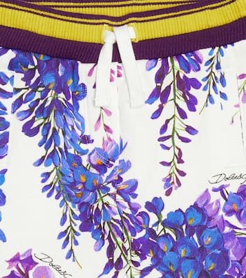 Baby floral cotton sweatpants | Dolce&Gabbana Kids