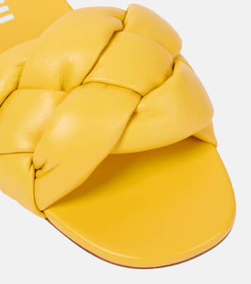 Pantoletten aus Leder | Miu Miu