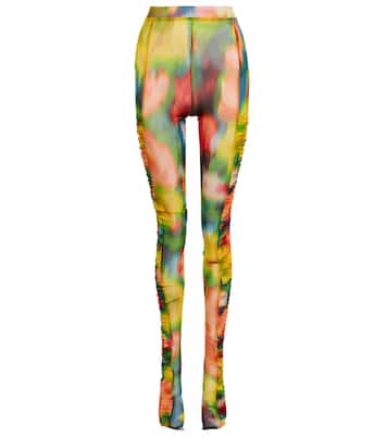Bedruckte Strumpfhose aus Mesh | Dries Van Noten