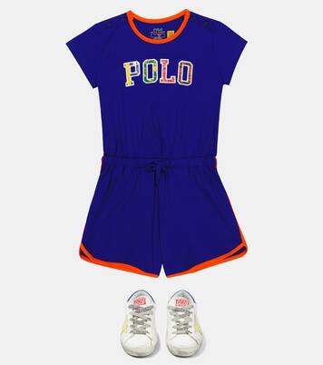 Logo cotton jersey playsuit | Polo Ralph Lauren Kids