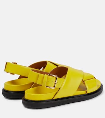 Sandalen Fussbett aus Leder | Marni