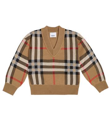 Holly checked wool-blend sweater | Burberry Kids