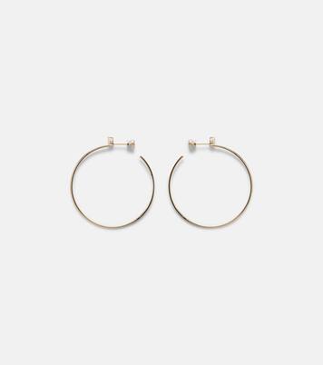 Orecchini a cerchio in oro 18kt con diamanti | Anita Ko