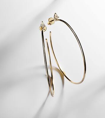 Orecchini a cerchio in oro 18kt con diamanti | Anita Ko