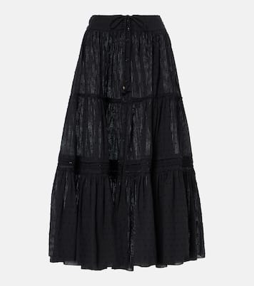 Gonna midi Brie in misto cotone | Poupette St Barth