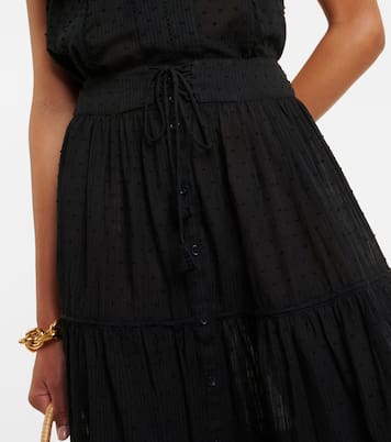 Gonna midi Brie in misto cotone | Poupette St Barth