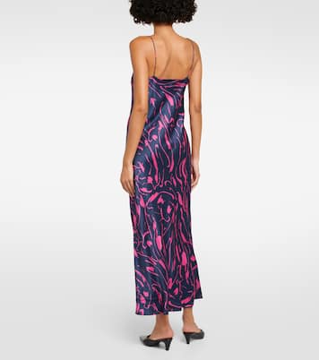 Bedrucktes Maxikleid Lyon aus Seide | Asceno