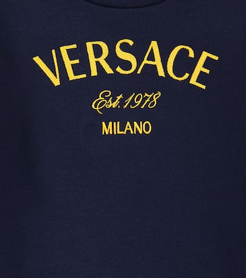 Logo cotton jersey sweatshirt | Versace Kids