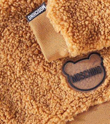 Faux shearling hat, shoes, and gloves set | Moschino Kids