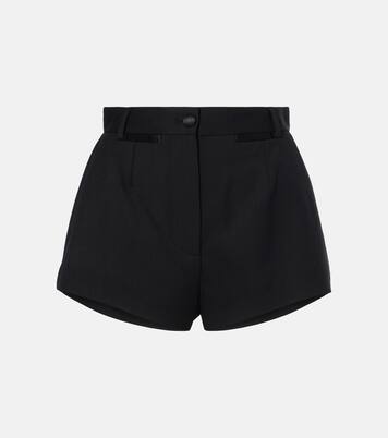 High-Rise Shorts aus Wolle und Seide | Dolce&Gabbana
