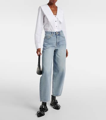 Jean barrel à taille haute | Ganni