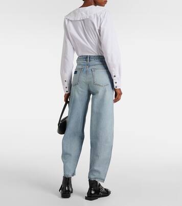 Jean barrel à taille haute | Ganni