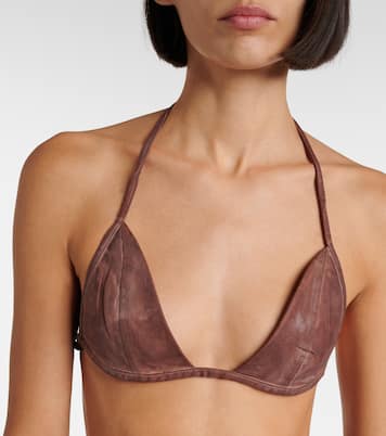 Denim bra top | Rick Owens