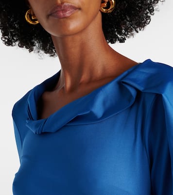 Ruched asymmetric jersey top  | Victoria Beckham