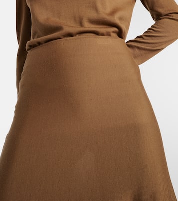 Mayu knitted wool midi skirt | Khaite