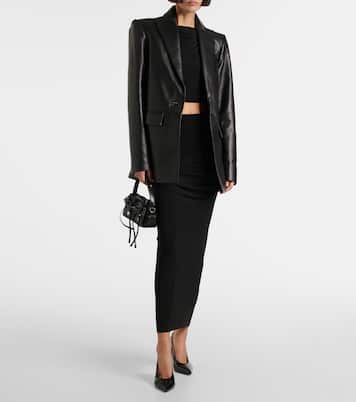 Oversize-Blazer aus Leder | Alex Perry