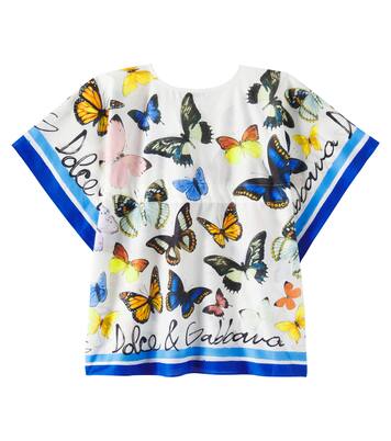 Robe de plage imprimée en coton | Dolce&Gabbana Kids