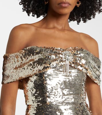 Maxikleid mit Pailletten | Self-Portrait